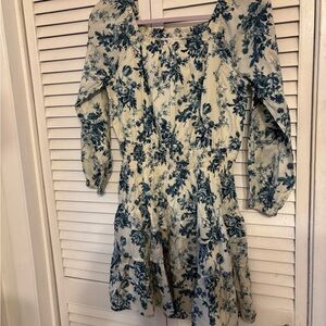 Gap x LoveShackFancy Girl’s Blue Floral Mini Dress Xxl